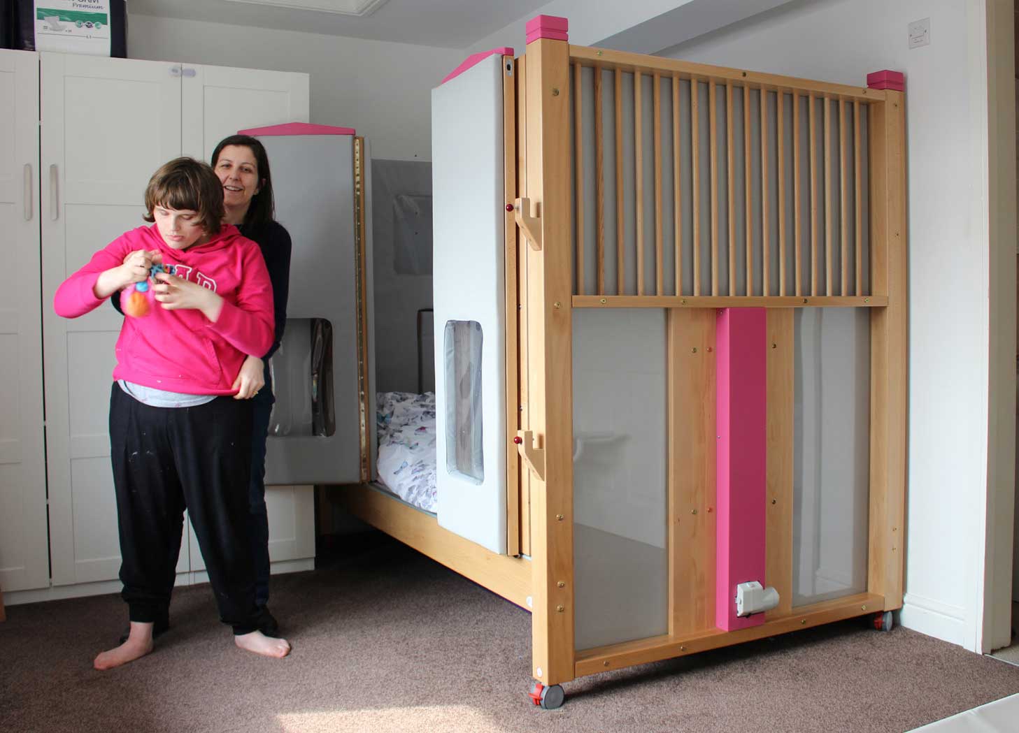Olaf cot from Theraposture delivers peace of mind to parents of highly active Ella with Angelman Syndrome
